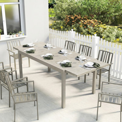 Outsunny Extending Garden Table, Aluminium Outdoor Dining Table For 8-10 - image 1