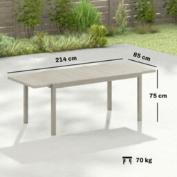 Outsunny Extending Garden Table, Aluminium Outdoor Dining Table For 8-10 - thumbnail 3