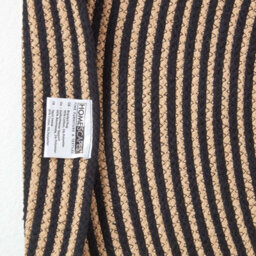 Homescapes Linen And Black Handmade Woven Spiral Braided Rug, 120 Cm Round - thumbnail 5