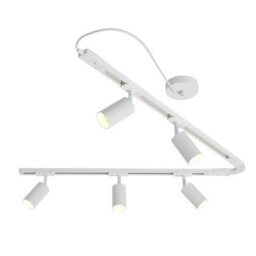 Litecraft Bexley White 1.8M 5 Head Track Light Kit - thumbnail 2