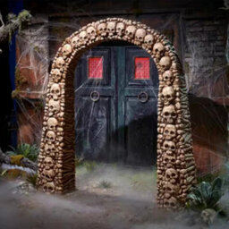 Samuel Alexander Home Accents 7.5Ft Tall Skull And Bones Halloween Entrance Archway Decoration - thumbnail 1