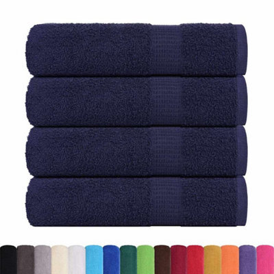 Berkfield Durable Bath Towels 4 Pcs Navy Blue 100X150 Cm 360 Gsm 100% Cotton