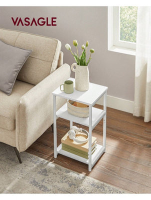 LEDREM Sofa Side Table, 3-Tier End Table, Bedside Table With Steel Frame, For Living Room, Bedroom, Home Office, Industrial Style - image 1