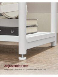 LEDREM Sofa Side Table, 3-Tier End Table, Bedside Table With Steel Frame, For Living Room, Bedroom, Home Office, Industrial Style - thumbnail 8
