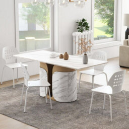 Dining Chair Metal Kitchen Bar Chair Stool Armless Side Chair Set Of 4 - thumbnail 5