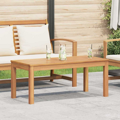 Walplus Garden Table Natural 95 X 45 X 40 Cm Solid Teak Wood - image 1