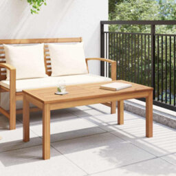 Walplus Garden Table Natural 95 X 45 X 40 Cm Solid Teak Wood - thumbnail 4