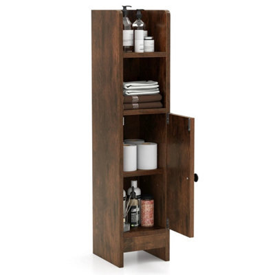 Bathroom Storage Cabinet Small Corner Floor Cabinet With Door - image 1