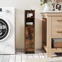 Bathroom Storage Cabinet Small Corner Floor Cabinet With Door - thumbnail 4