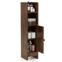 Bathroom Storage Cabinet Small Corner Floor Cabinet With Door - thumbnail 5