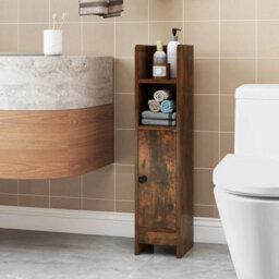 Bathroom Storage Cabinet Small Corner Floor Cabinet With Door - thumbnail 3