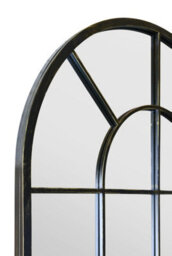 "Mirroroutlet Arcus - Antique Black Framed Arched Window Leaner / Wall Mirror 71"" X 33.5"" (180X85Cm)" - thumbnail 5