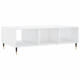 Berkfield Sturdy Coffee Table High Gloss White 104X60X35 Cm Engineered Wood - thumbnail 8