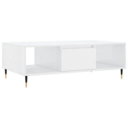 Berkfield Sturdy Coffee Table High Gloss White 104X60X35 Cm Engineered Wood - thumbnail 1
