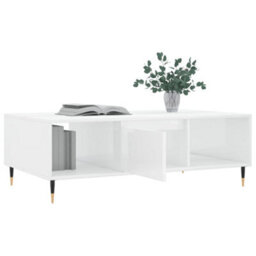Berkfield Sturdy Coffee Table High Gloss White 104X60X35 Cm Engineered Wood - thumbnail 4