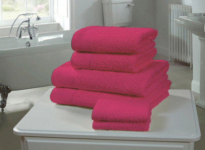 Rapport Home Chatsworth Bath Towel Pure Cotton Fuschia