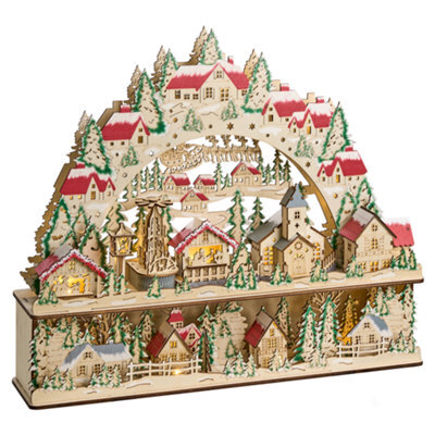 Beliani Christmas Decoration Led Bolkesjo 39 Cm Light Brown - image 1