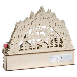 Beliani Christmas Decoration Led Bolkesjo 39 Cm Light Brown - thumbnail 6