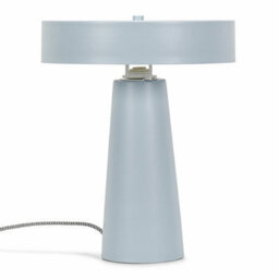 Valuelights Remi Compact Size Blue Metal Bedside Table Lamp With Lampshade Bedroom Light - Bulb Included - thumbnail 2