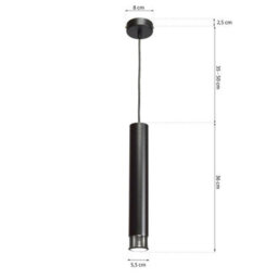 Milagro Dani Black/chrome Pendant 1Xgu10 Elegant Modern Hanging Ceiling Lamps Enhanced Beautifully With Chrome Detail - thumbnail 5