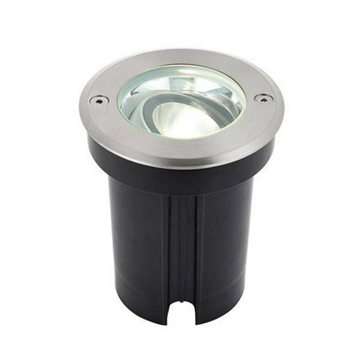 Luminosa Lighting Luminosa Hoxton Integrated Led 1 Light Outdoor Recessed Light Brushed Stainless Steel, Glass Ip67 - image 1