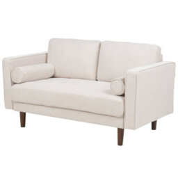 Beliani Sofa 2 Seater Nurmo Fabric Light Beige - thumbnail 4