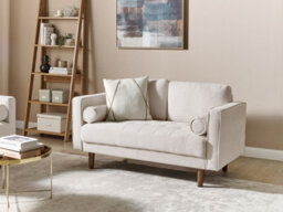 Beliani Sofa 2 Seater Nurmo Fabric Light Beige - thumbnail 2
