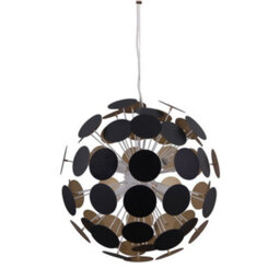 Luminosa Lighting Luminosa Modern Hanging Pendant White, Golden 6 Light With White, Gold Satin Shade, E14