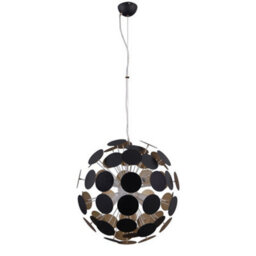 Luminosa Lighting Luminosa Modern Hanging Pendant White, Golden 6 Light  With White, Gold Satin Shade, E14 - thumbnail 2