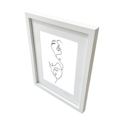 GoodHome Matt White Pine Effect Plain Single Picture Frame (H)42.6Cm X (W)32.6Cm - image 1