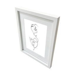 GoodHome Matt White Pine Effect Plain Single Picture Frame (H)42.6Cm X (W)32.6Cm - thumbnail 1