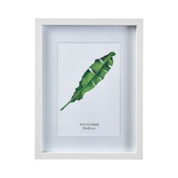 GoodHome Matt White Pine Effect Plain Single Picture Frame (H)42.6Cm X (W)32.6Cm - thumbnail 6