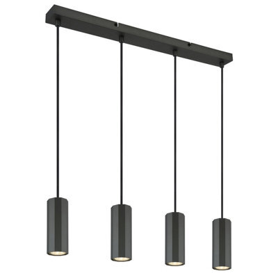Luminosa Lighting Luminosa James Bar Pendant Ceiling Light Grey Matt 4X Gu10 - image 1