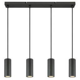 Luminosa Lighting Luminosa James Bar Pendant Ceiling Light Grey Matt 4X Gu10 - thumbnail 3