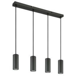 Luminosa Lighting Luminosa James Bar Pendant Ceiling Light Grey Matt 4X Gu10 - thumbnail 2