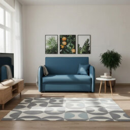 Viva Loft Ii Sofa Bed With Sleep Function Storage Container Chipboard Wooden Frame Metal Legs 127Cm Width Turquoise - thumbnail 2