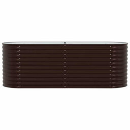 Berkfield Garden Raised Bed Brown 240 X 80 X 81 Cm Steel - thumbnail 6