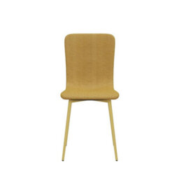 Urbn-Living Urbnliving Modern Dining Chairs Padded Scoop Back Chunky Weave Fabric Metal Legs Set Of 6 - thumbnail 7