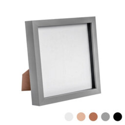 "Nicola Spring 8 X 8"" Photo Frame - Grey - 3D Photo Frame Picture Frame Box Portrait Display Case (22.5 X 22.5Cm)" - thumbnail 1