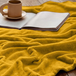 Bedlooms Ochre Blanket, Reversible & Lightweight Couch & Bed Throw Blanket, King 200X240Cm - thumbnail 6