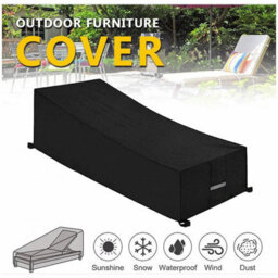 Oxford 210D Fabric Sun Lounger Beach Chair Cover (210 X 75 40 80 Cm) - Black - thumbnail 3