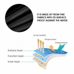Oxford 210D Fabric Sun Lounger Beach Chair Cover (210 X 75 40 80 Cm) - Black - thumbnail 2