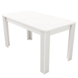 Matteo Modern White Rectangular 4-Seater Dining Table For Kitchen & Dining Room - Easy Assembly Mdf - thumbnail 7