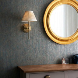 Luminosa Lighting Luminosa Rennes & Chatsworth Wall Lamp With Shade Antique Brass Plate & Ivory Silk - thumbnail 5