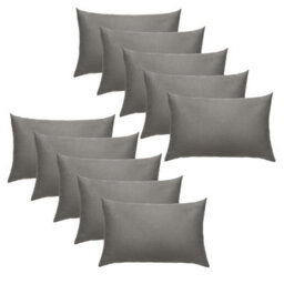 Ohs 10 X Soft Polycotton Housewife Pillowcase Set, Charcoal - 50 X 75Cm - thumbnail 3