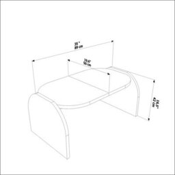 Decorotika Monde 89Cm Coffee Table Walnut - thumbnail 6