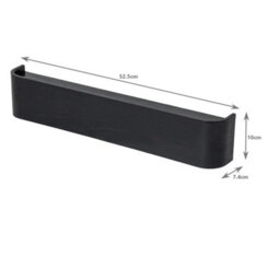 Magna Retail Black Coat Rack Wall Mounted With Shelf And 5 Hidden Hooks Modern Coat Stands For Hallway Solid Wood Veneer Panel - thumbnail 2