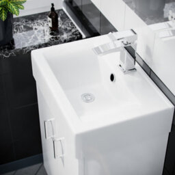 Nes Home 450mm White Ceramic Basin Vanity Mdf Cabinet Bathroom Wall Hung Unit - thumbnail 3