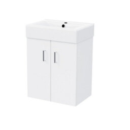 Nes Home 450mm White Ceramic Basin Vanity Mdf Cabinet Bathroom Wall Hung Unit - thumbnail 7