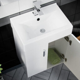 Nes Home 450mm White Ceramic Basin Vanity Mdf Cabinet Bathroom Wall Hung Unit - thumbnail 5